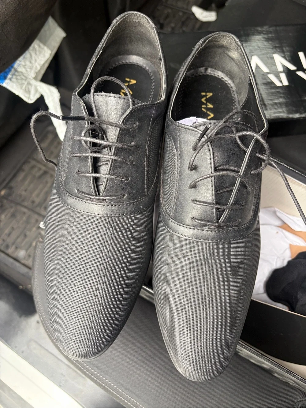 Men's Black Dress Oxfords - BOOHOOMAN